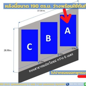 โกดังให้เช่าสาย 3 พุทธมณฑลสาย 3 ซอย 7 (HR14A) ขนาด 190 ตร.ม.